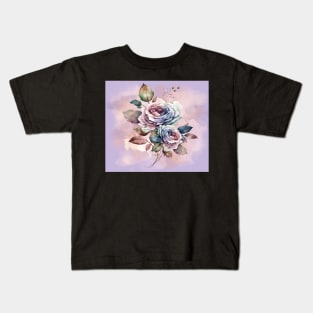 Pastel Rose Garden Kids T-Shirt